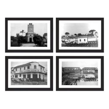 Imagem de Kit 4 Quadros Decoração Tatuapé Zona Leste Retrô Zl São Paulo Fotos Antigas