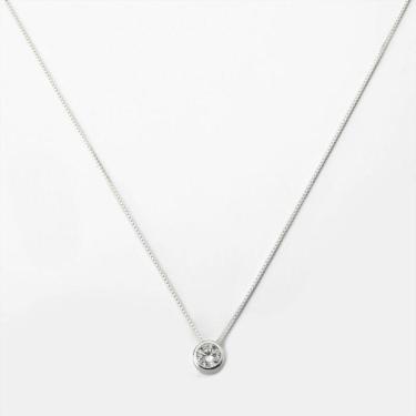 Imagem de Colar Ponto De Luz Zirconia Prata 925 - 45cm