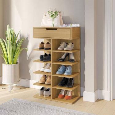 Imagem de Sapateira Hall Entrada Sapatos 1 Gaveta e 8 Prateleiras Ágata Hannover