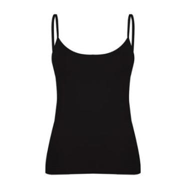 Imagem de Camiseta Regata Alça Fina Segunda Pele Anágua Feminina Conforto Lisa Blusa Academia Baixo-Feminino