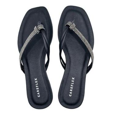 Imagem de Sandália Careflex Rasteira Feminina com Brilho Rasteirinha-Feminino