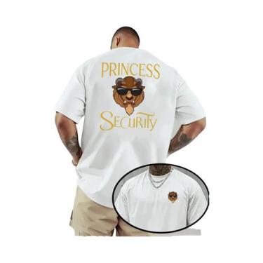 Imagem de Camiseta Masculina Oversized De Algodão Com Estampa Disney a Bela E a 