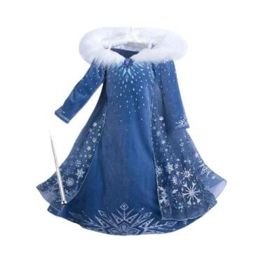 Imagem de Vestido De Princesa Elsa Frozen Para Meninas, Fantasia De Rainha Da Ne