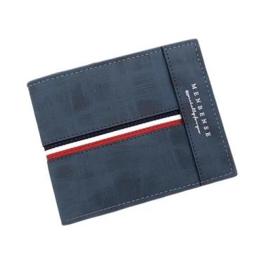 Imagem de Carteiras Masculinas Finas De Couro PU, Porta-cartões Curto, Bolsas Ma