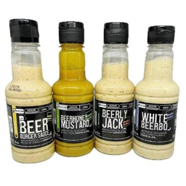 Imagem de Kit 4 Molho Beer Food Lab Gourmet Churrasco Sabor Conceitual
