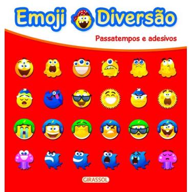 Imagem de Livro - Emoji Diversão Vermelho - Passatempos e Adesivos