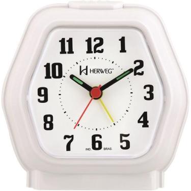 Imagem de Despertador Quartz Branco Herweg 2635