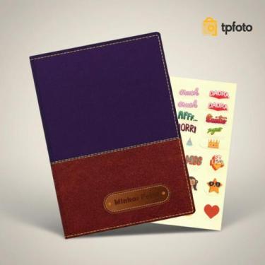 Imagem de Álbum de Fotos 10x15 500 Fotos Retrô Roxo e Vinho TPFoto com ADESIVOS 