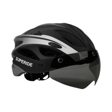 Imagem de Capacete De Ciclismo Unissex Ultraleve Com Óculos E Visor Solar Para M