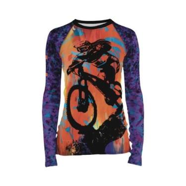 Imagem de Camiseta De Ciclismo Feminina De Secagem Rápida Com Manga Longa Para M