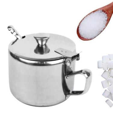 Imagem de Açucareiro de Aço inox Premium 420ml com Colher e Tampa - TOP RIO