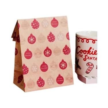 Imagem de Saco De Papel Kraft Para Biscoitos E Doces De Natal 510pcs Embalagem P