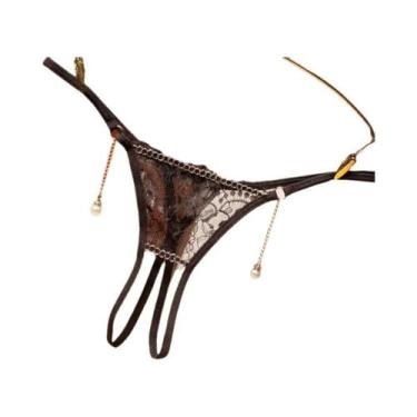 Imagem de Calcinhas Tangas Sexy Sem Costura Em Renda Para Mulheres, Lingerie Com