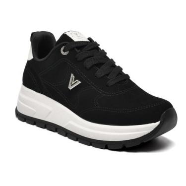 Imagem de Tênis Via Marte Chunky Sneakers Flatform Jogging 242-002 Preto Camurça