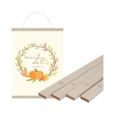 Imagem de Porta-Retrato Magnético De Madeira Teca E Pinus 21-50CM, Suporte Para 