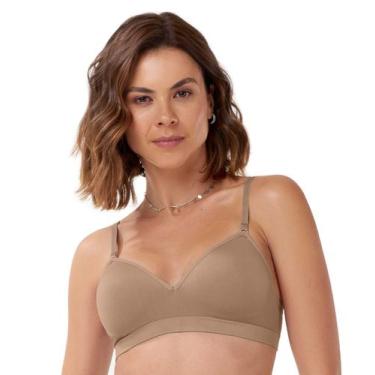 Imagem de Sutiã Comfort Com Bojo Sem Costura Zee Rucci Bege, 40, Bege