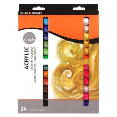 Imagem de Estojo de Tinta Acrílica Simply Daler Rowney com 24 Bisnagas - DALER &