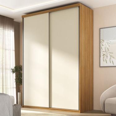 Imagem de Guarda Roupa Solteiro 100% Mdf Bp 2 Portas 2 Gavetas Liege Nogueira