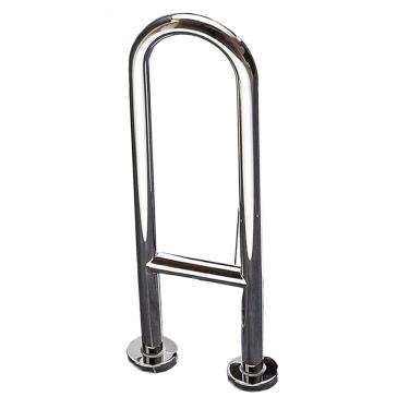 Imagem de Barra de Apoio em U 60cm Banheiro Box Seguranca Idosos Gestantes Cadeirantes Casa de Repouso Hospitais Lavabos