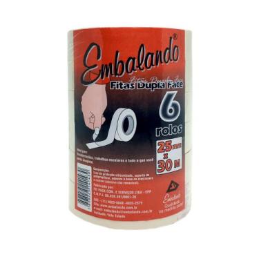 Imagem de Fita Adesiva Dupla Face 25mm x 30m PT 6 - Embalando