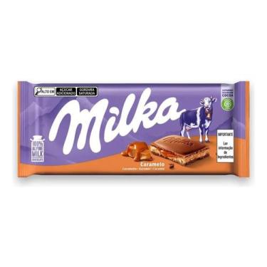 Imagem de Chocolate ao Leite com Caramelo Dourado Milka Pacote 100g