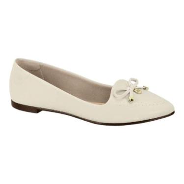 Imagem de Sapatilha Feminina Laço Borboleta Moleca, Branco, Off, 36