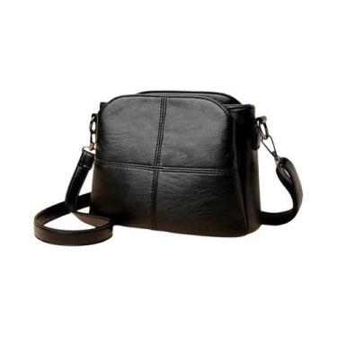 Imagem de Bolsa Transversal Grande Vintage Feminina Em Couro PU Macio, Bolsa Men