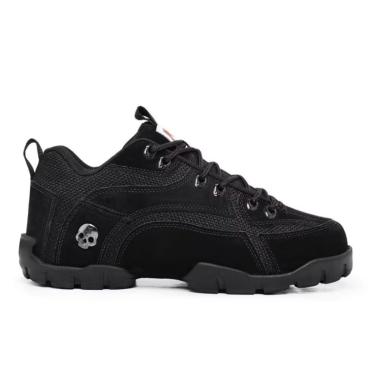 Imagem de Tenis Unissex Masculino Feminino Casual Preto Liso Leve Confortável-Unissex