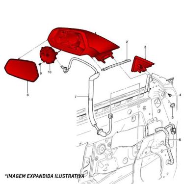 Imagem de Espelho Retrovisor Lado Direito Fecha Manual Pecas Genuinas Gm Onix 20