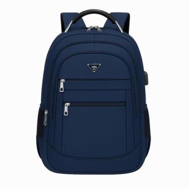 Imagem de Mochila Cabo De Aço Masculina Grande Reforçada USB Externo - Sem marca