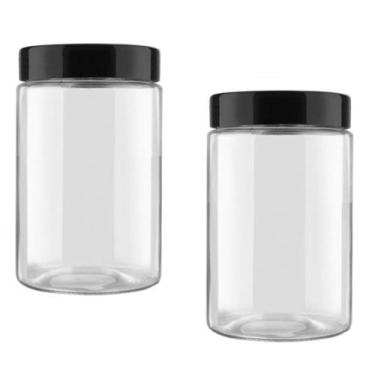 Imagem de Kit 2 Porta Mantimento de Vidro Pote para Café Grãos 1100ml - Wari