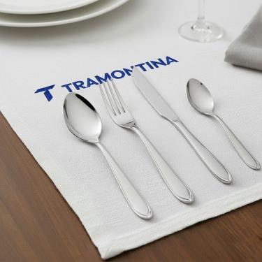 Imagem de Faqueiro Aço Inox 16pçs Tramontina Laguna Jogo Talheres Facas Churrasco Design Clássico