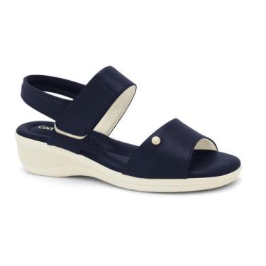 Imagem de Sandalia Feminina ComfortFlex Confortavel Calce Facil Ajustavel Fascit