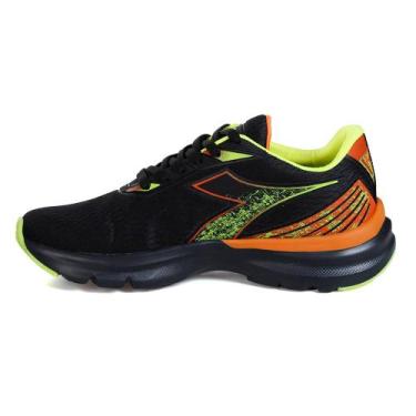 Imagem de Tenis diadora plutone masculino, Preto, Laranja, 42