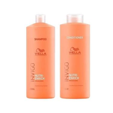 Imagem de Kit Shampoo e Condicionador Wella Invigo Nutri-Enrich 1L