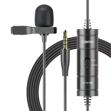 Imagem de Microfone de Lapela P2 3,5mm para câmera e celular Boya BY M1S