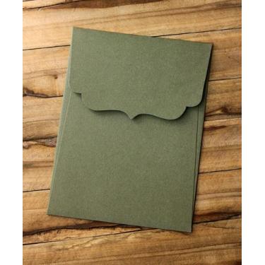 Imagem de Envelope Bico Vertical - 25 peças - Verde Oliva / Musgo 180gr para Con