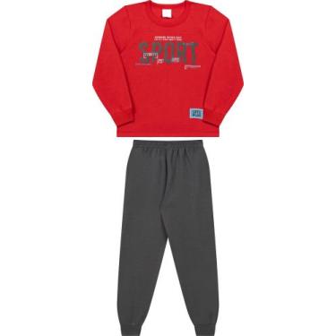 Imagem de Conjunto Casaco em Silk e Calça Moletom de Inverno Infantil Menino 102