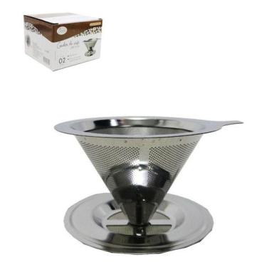 Imagem de Filtro / Coador De Cafe De Inox Pequeno 12x6cm - Oem