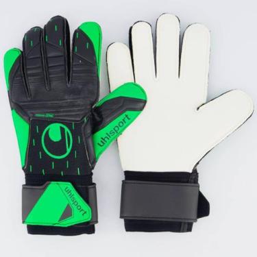 Imagem de Luva Uhlsport Classic Soft Advanced Preta e Verde, 08