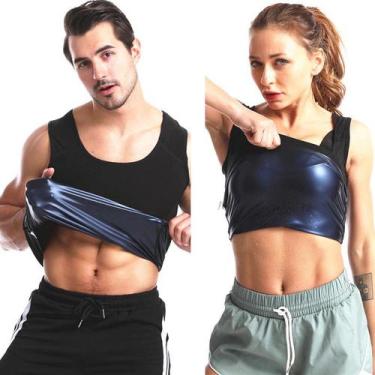 Imagem de Regata Queima Gorduras Barriga Masculina Camiseta Térmica Efeito Sauna