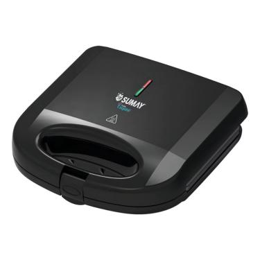 Imagem de Sanduicheira Grill Elétrico 2 em 1 Antiaderente Sumay 750W Preto 110V