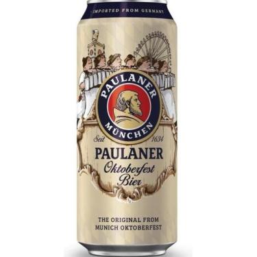 Imagem de Cerveja Alemã Paulaner Oktoberfest Bier Lata Original 500ml