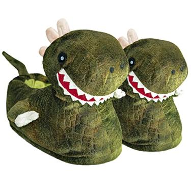 Imagem de Pantufa Masculina Dinossauro Inverno Solado Borracha (G 37/39)