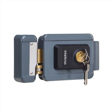 Imagem de Fechadura Elétrica Intelbras 4679020 FX 2000 AJ Cilindro Ajustável Cinza