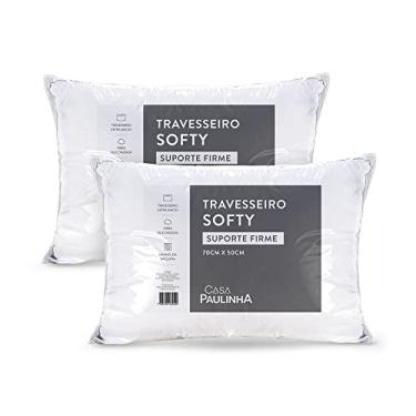 Imagem de Kit 2 Travesseiros Softy Suporte Firme 70 x 50cm Fibra