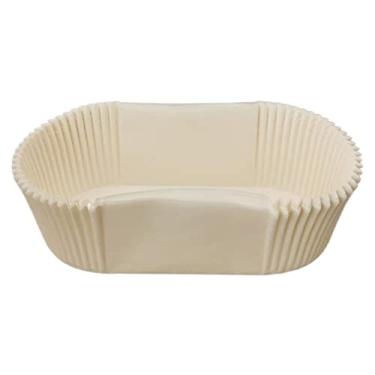 Imagem de Fenteer 40x Copo de papel para assar copos de papel à prova de óleo para cupcakes muffins doces, branco, 190 x 89 x 63 mm