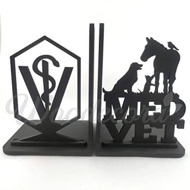 Imagem de Aparador de Livros Medicina Veterinária Woodecora