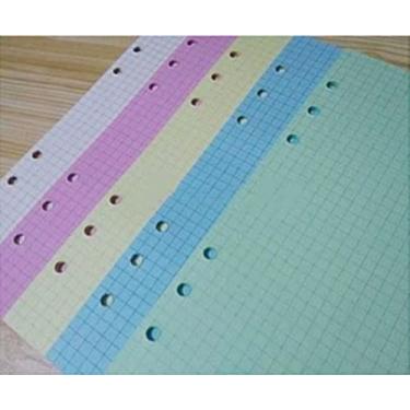 Imagem de Business A5 Caderno de Folhas Soltas Linha de Recarga para Artesanato Índice de Pasta Espiral em Branco Página Interna Papelaria, Grade colorida, A5