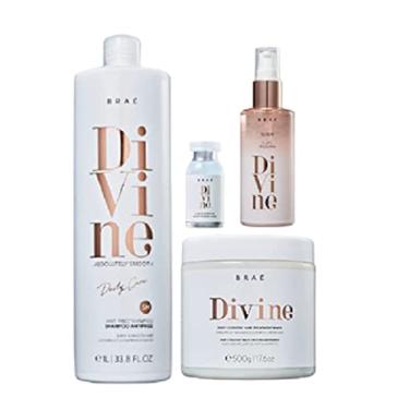 Imagem de Brae Divine Shampoo Antifrizz 1L+Mascara 500g+Serum 60ml+Ampola 13ml